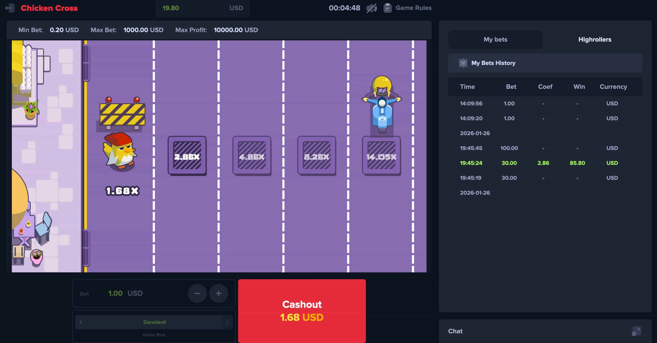 Demo Chicken Cross — Graj Bez Ryzyka od Upgaming Demo Chicken Cross — Graj Bez Ryzyka od Upgaming